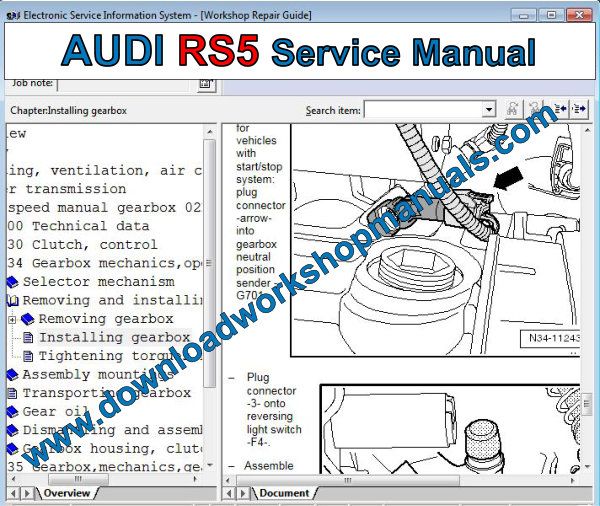 AUDI RS5 Service Manual
